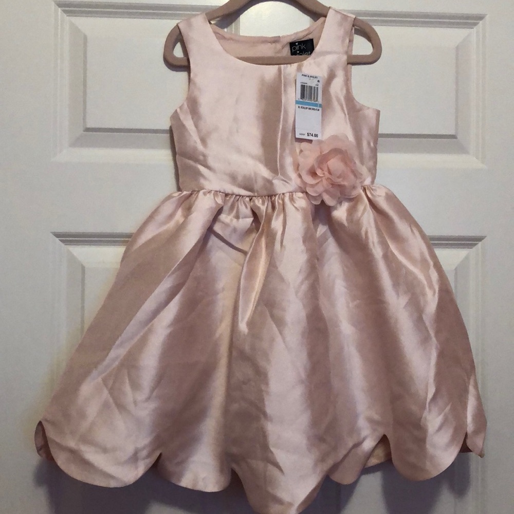 Pink & Violet formal dress, pale pink, size 5